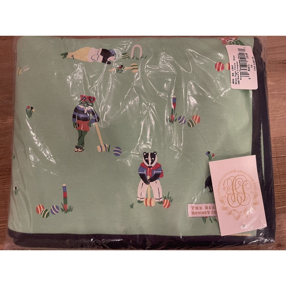 TBBC Hart's Croquet The Beaufort Bonnet Company Throw Blanket NWT